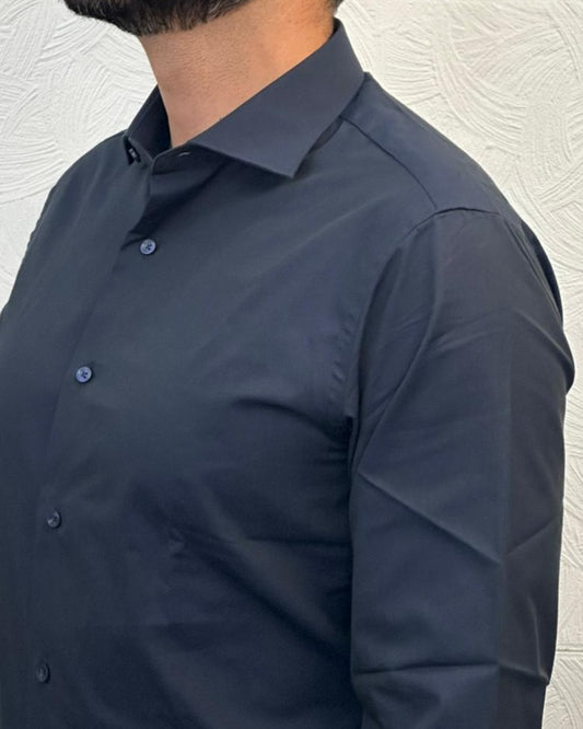CAMICIA SLIM387 F120 1802 NAVY